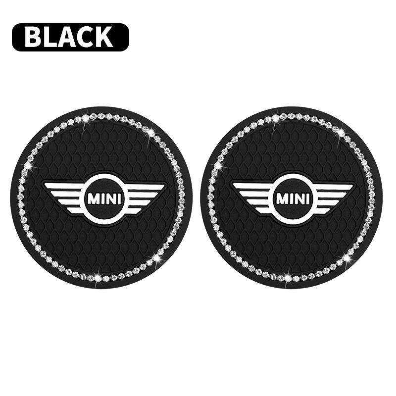For MINI Cooper Fridge One S F56 R57 R58 R60 JCW Countryman Clubman New Car Coaster Water Cup Bottle Holder Diamond Non-Slip Mat Decoration