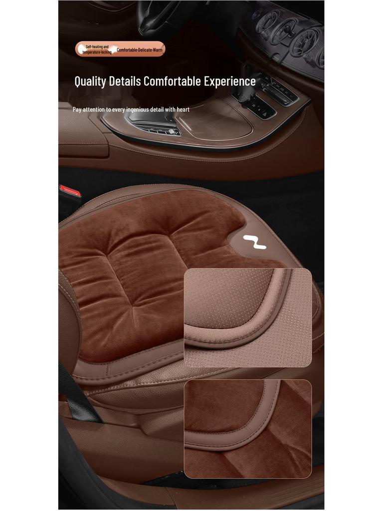 Autumn/Winter L60/L90 Flannel Car Seat Cushion and Backrest Pad for Warmth and Decoration