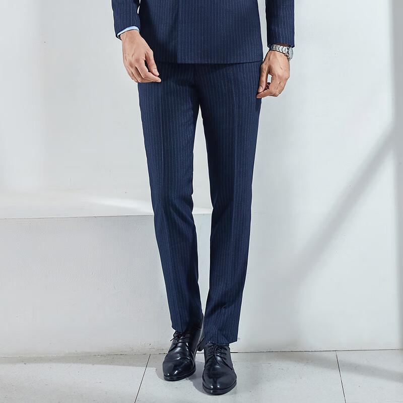 Men s Slim Fit Striped Business Casual Trousers 38