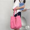 Candy-colored Letter Single-shoulder Canvas Tote Bag
