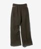 Paensyo Leather Belt Wide Pants - Khaki