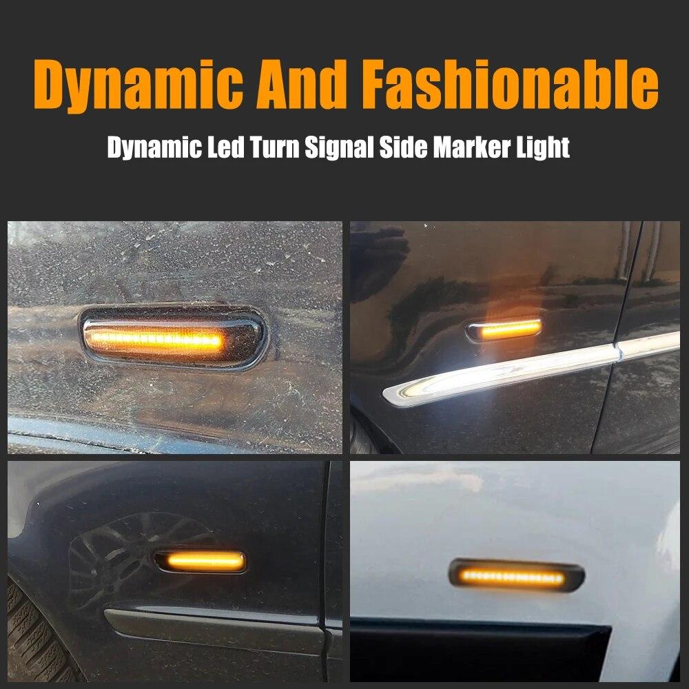 LED Dynamic Side Marker Turn Signal Blinker Flowing Water Blinker Flashing Light For BMW E46 3er Limo Coupe Compact Cabriolet