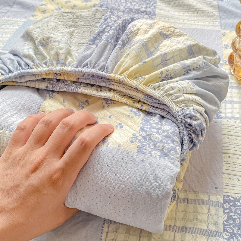 Double Layer Cotton Bed Sheet Full Wrap Mattress Protector Cover Soft Touch All Season Safe For Baby And Maternity