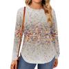 Womens Plus Size Tops Long Sleeve Shirts Round Neck Flowy Tunic Casual Loose Blouse L-5X