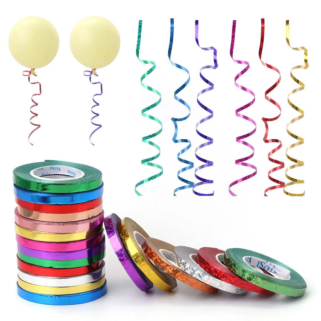 100m Holiday Decorations Silk Satin Ribbons Balloon Set Satin Ribbon Crafts Gift Wrap Wedding Decoration Handmade Craft Ribbons