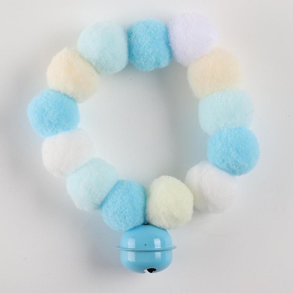 Pet Dog Bow Tie Rainbow Flower Hair Ball Necklace Cat Collar Pet Cat Bowties Neckties Dog Grooming Accessories