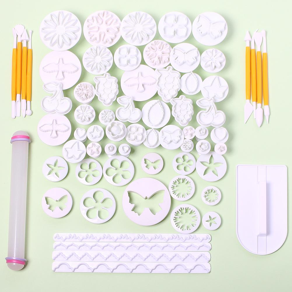 Fondant & Cake Mold Set: 33-Piece Baking Tools with Cookie Cutters