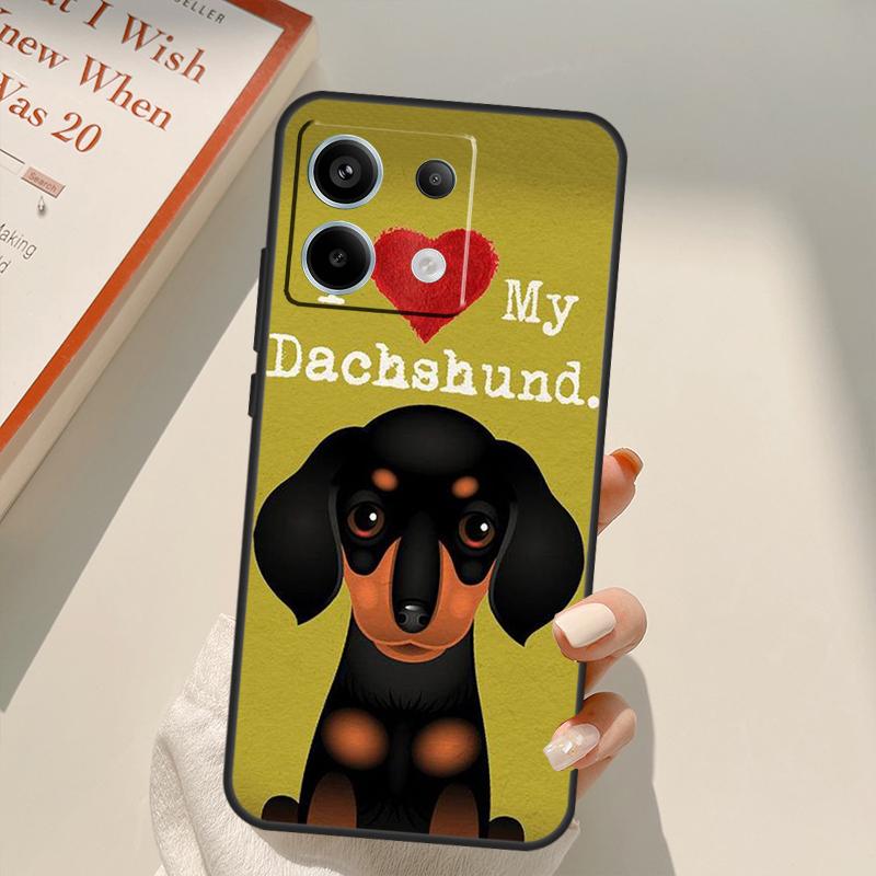 

Cartoon Dachshund Sausage Dog Funda For Xiaomi Redmi Note 13 14 9 10 12 11 15 Pro Plus Case For Redmi 15 C 12C 13C 14C 10C Redmi Note 11 Pro
