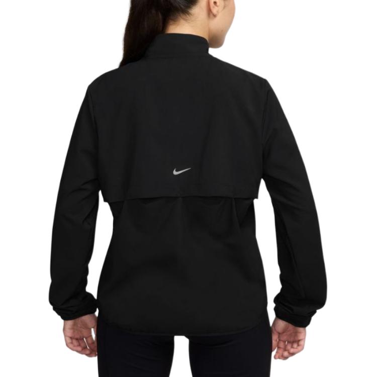 Nike Veste à manches longues zippée polyvalente et confortable FW24 pour femme Noir HJ2229-010