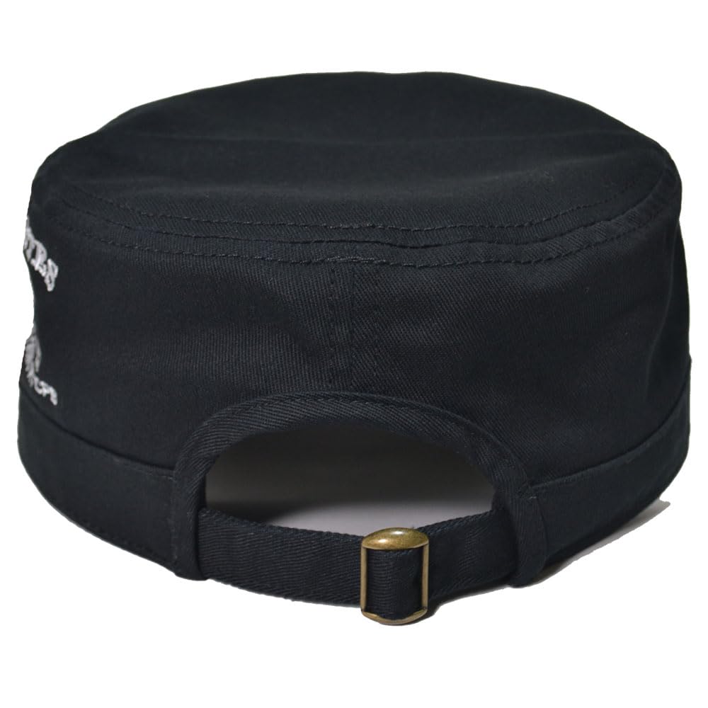 AVIREX Cotton Embroidered Work Simple Style Size Black and Cap, (Regular (Approx. 57-59cm), White)