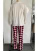 European Christmas Reindeer Print Family Matching Pajama Set - Long Sleeve