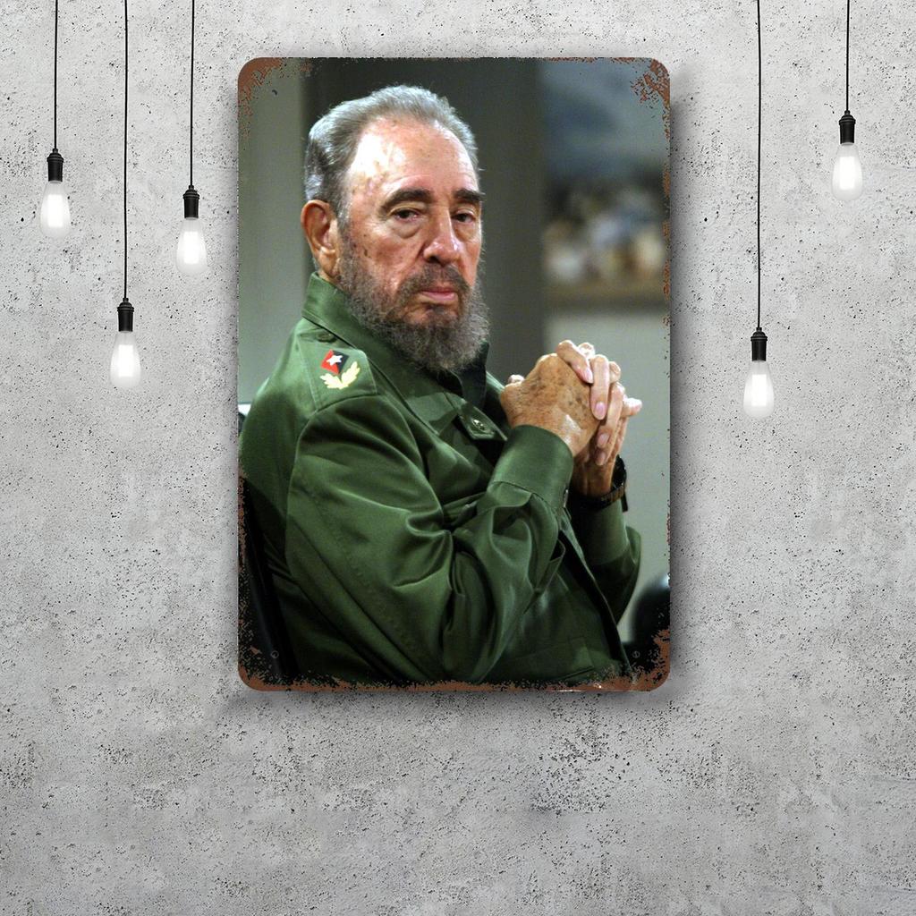 fidel castro Chairman Vintage Metal Tin Signs Posters Decor Retro Metal Plaque Wall Art Decor for Garage Bar
