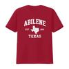 Mens Abilene Texas TX vintage State Athletic style T Shirt Black 4X Large vintage Washed Casual Slightly streetwear Soft