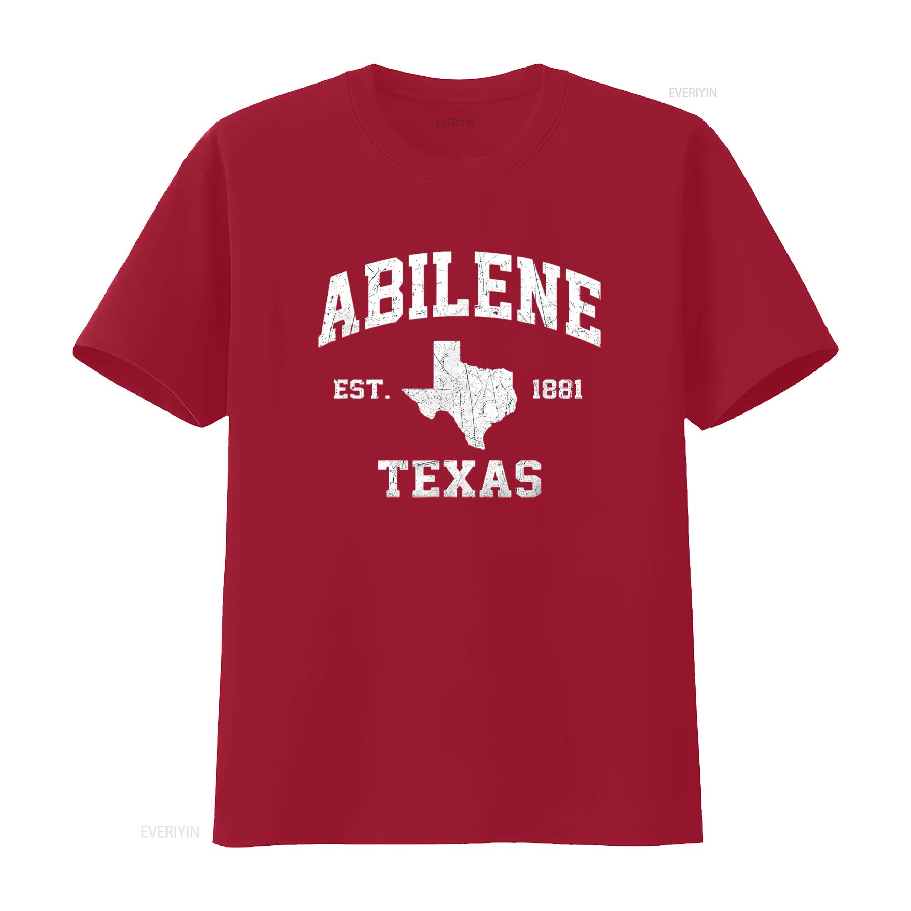 Mens Abilene Texas TX vintage State Athletic style T Shirt Black 4X Large vintage Washed Casual Slightly streetwear Soft S