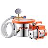 1.5 Gallon Vacuum Chamber 3.5CFM Single Stage Pump Degassing Chamber Kit