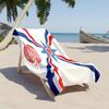 1pc Patriotic Symbolism with Red, White, and Blue 2D Printed Microfiber Beach Towel, Quick Dry Super Absorbent. Great for Beach
