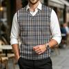 Men's Casual Wool- V-Neck Knit Sweater Vest for Commute