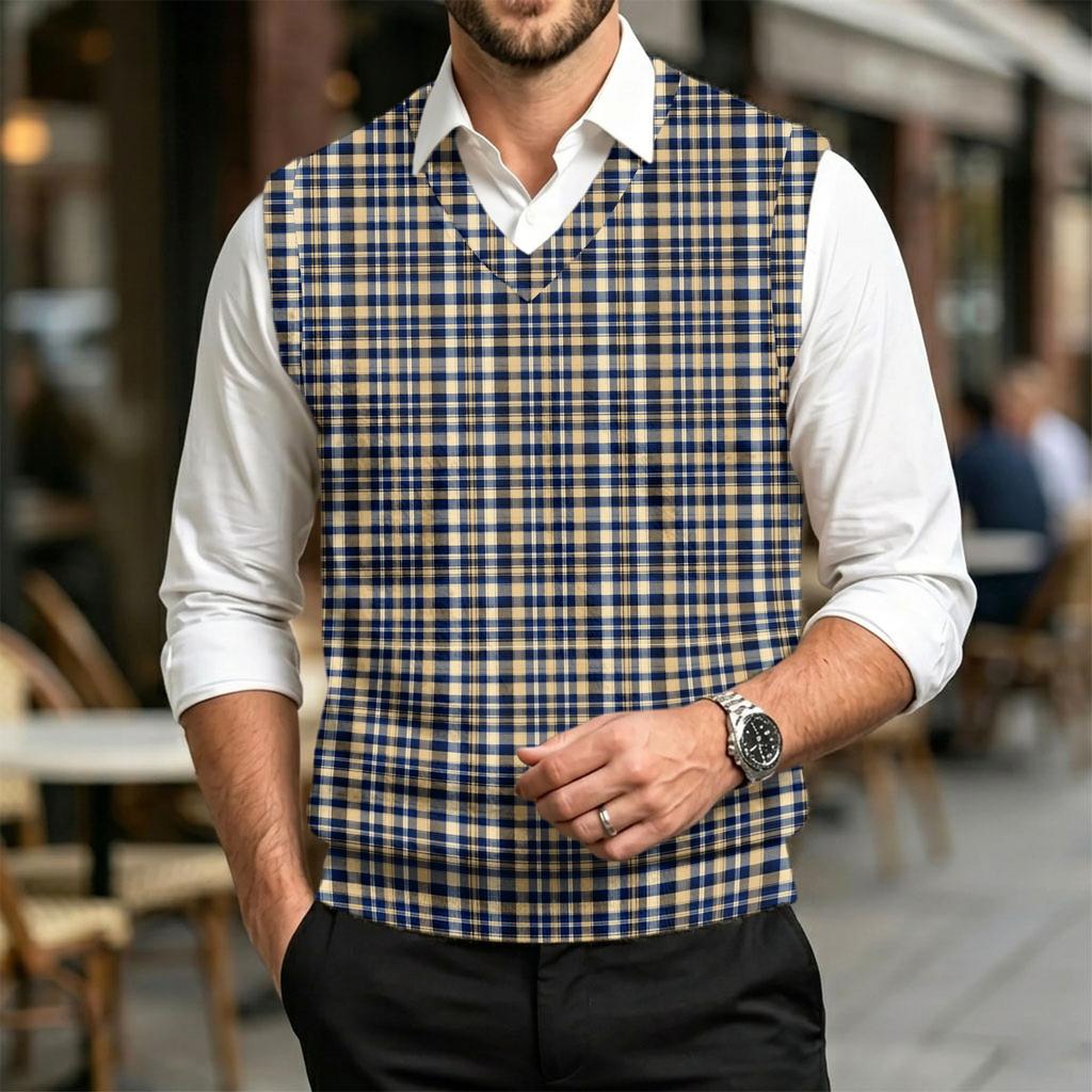 Men's Casual Wool- V-Neck Knit Sweater Vest for Commute