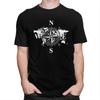 Custom Compass With World Map Tshirts for Men Short Sleeves T Shirt Cardinal Points Of Earth Tshirts Slim Fit 100 Cotton Tees