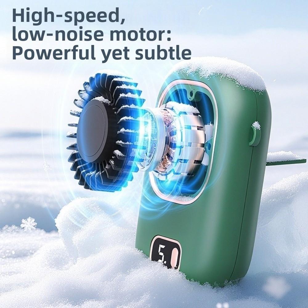 Turbo Ultra Quiet Waist Clip Fan LED Display Mini Electric Fan  Summer Cooling