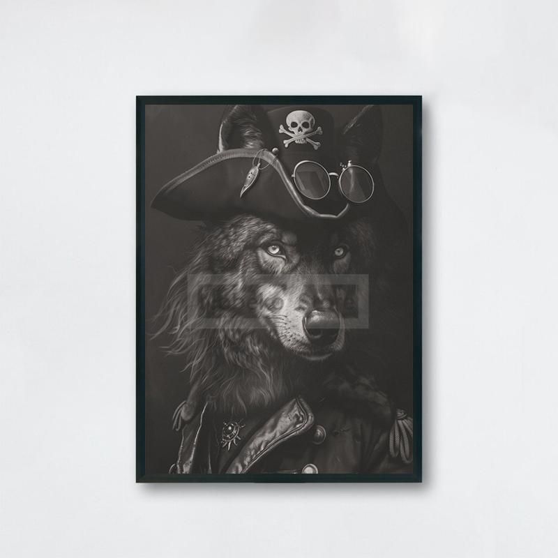 Gentleman Vintage Animals Poster Antique Design Prints Canvas Painting Retro Wall Art Pictures Home Room Monochrome Decoration