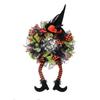 Halloween Door Wreath Decor With Striped Witch Legs Hanging Garland Party Home Decoration