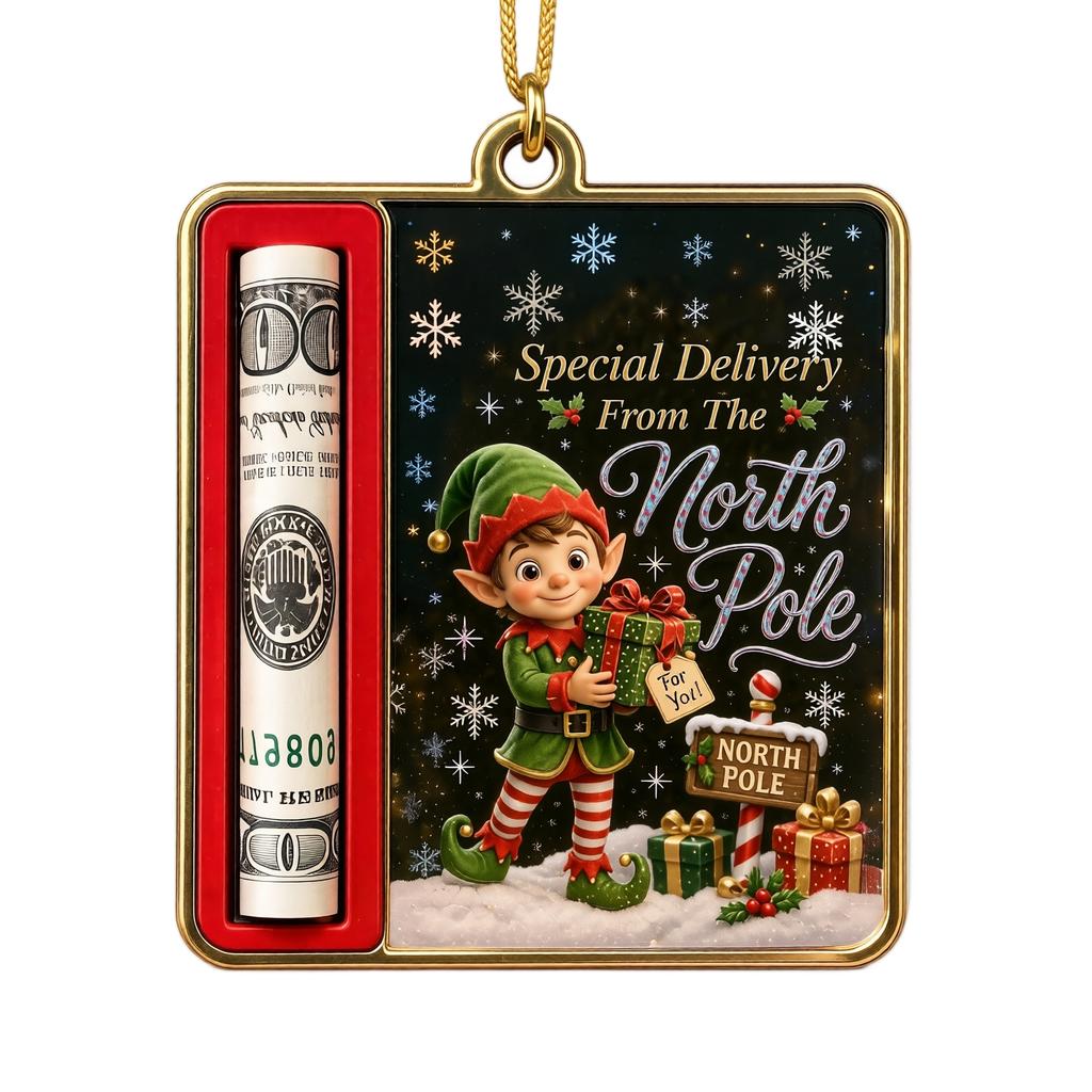 Flacher Weihnachtsclip - Dekorative Geschenkidee für
