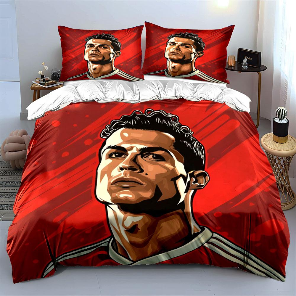background, illustrated player portrait. Bedding sets Duvet cover sets Duvet covers Pillowcases(1* Duvet Cover 2* Pillowcases without duvet insert)
