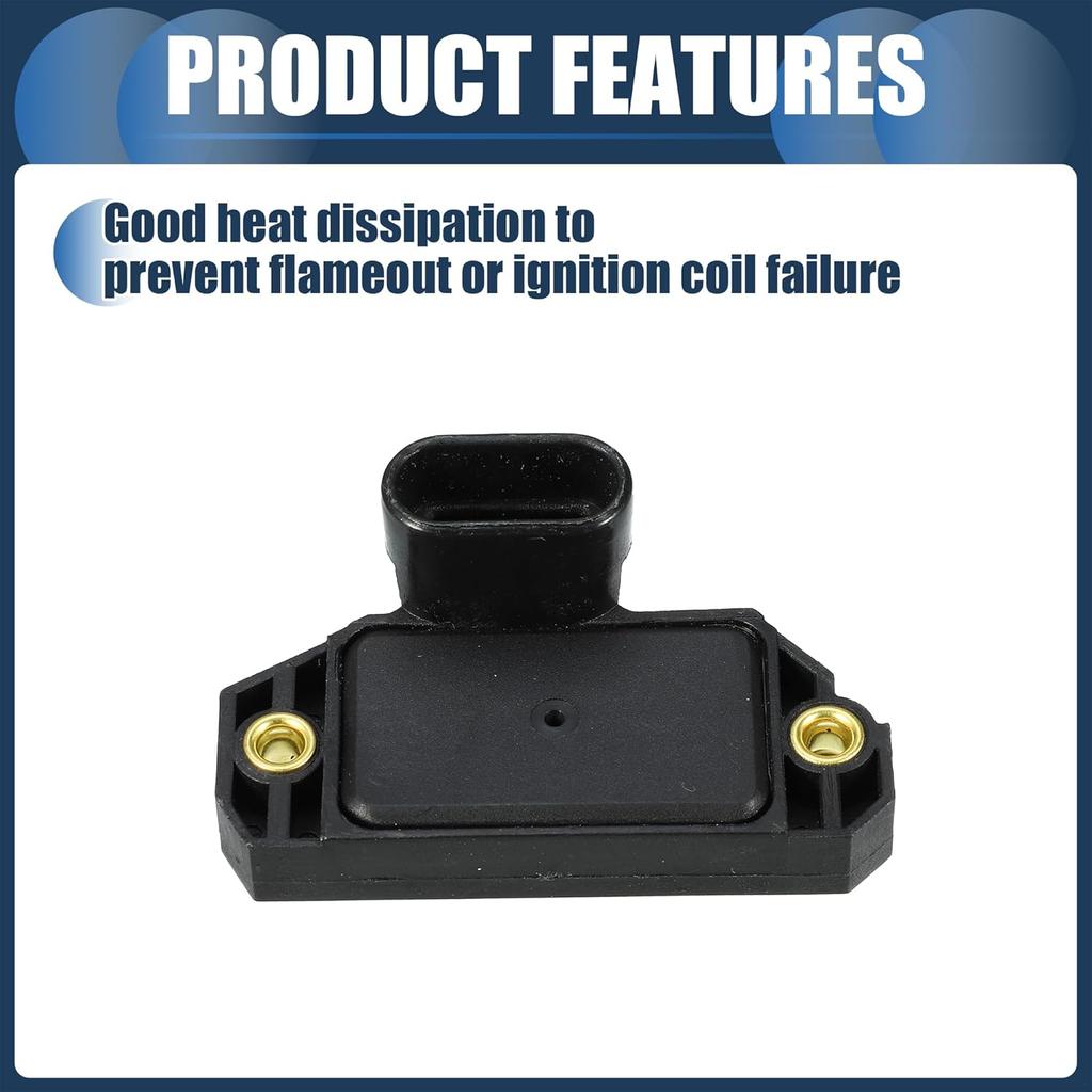 Ignition Control Module, Inner Ignition Module Control Unit No.10482803/16201599 for GMC P30 Van V6 4.3L 1996-1999 ABS Black, 1 Pc