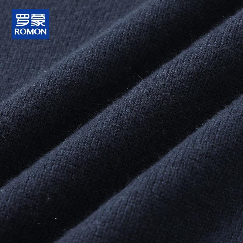 ROMON Men's Thick Pure Cashmere Half-High Collar Sweater