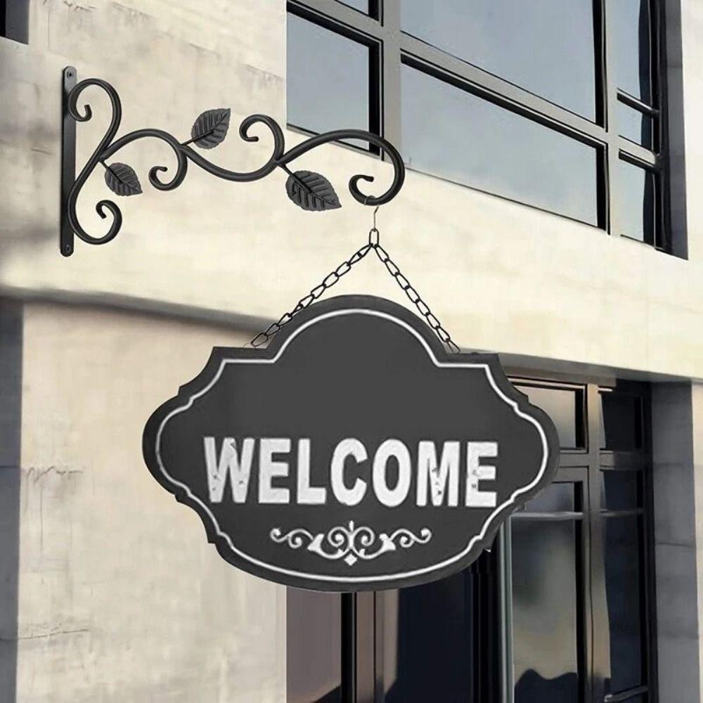 Black Garden Plant Hanger Hook Iron Flower Pot Hook Holder Durable Wall Mounted Plant Hanger