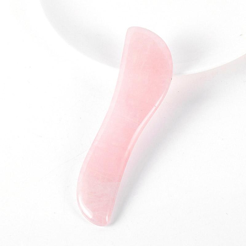 3pcs Natural Rose Quartz Jade Scraping Board Set Facial Anti-Aging Gua Sha Lifting Massage Spa Gouache Scraper Jade Massager