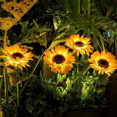 LED Solární Světlo Květiny Slunečnice Domácí Dekorativní Květinová Světla Zahradní Dekorace Trávníková Lampa Vodotěsná Krajinná Girlanda
