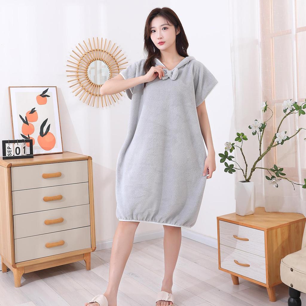 Bathroom Wearable Bathrobe Towel Dress Women Shower Female Soft Bath Towel for Adults Lady Home Textiles Bath