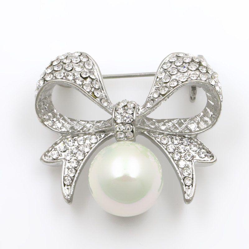 SUNFLOWER Pearl Brooch Pin File Rhinestone Wedding Dress Collar Pin Fashion Fashion Costume Accessories
