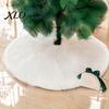 Decorative Tree Stand Cover for Xmas Party 24/30/36 Inch White Faux Fur Christmas Skirt, Soft Fluffy Plush Large Skirt Villa Hotel Lobby Base