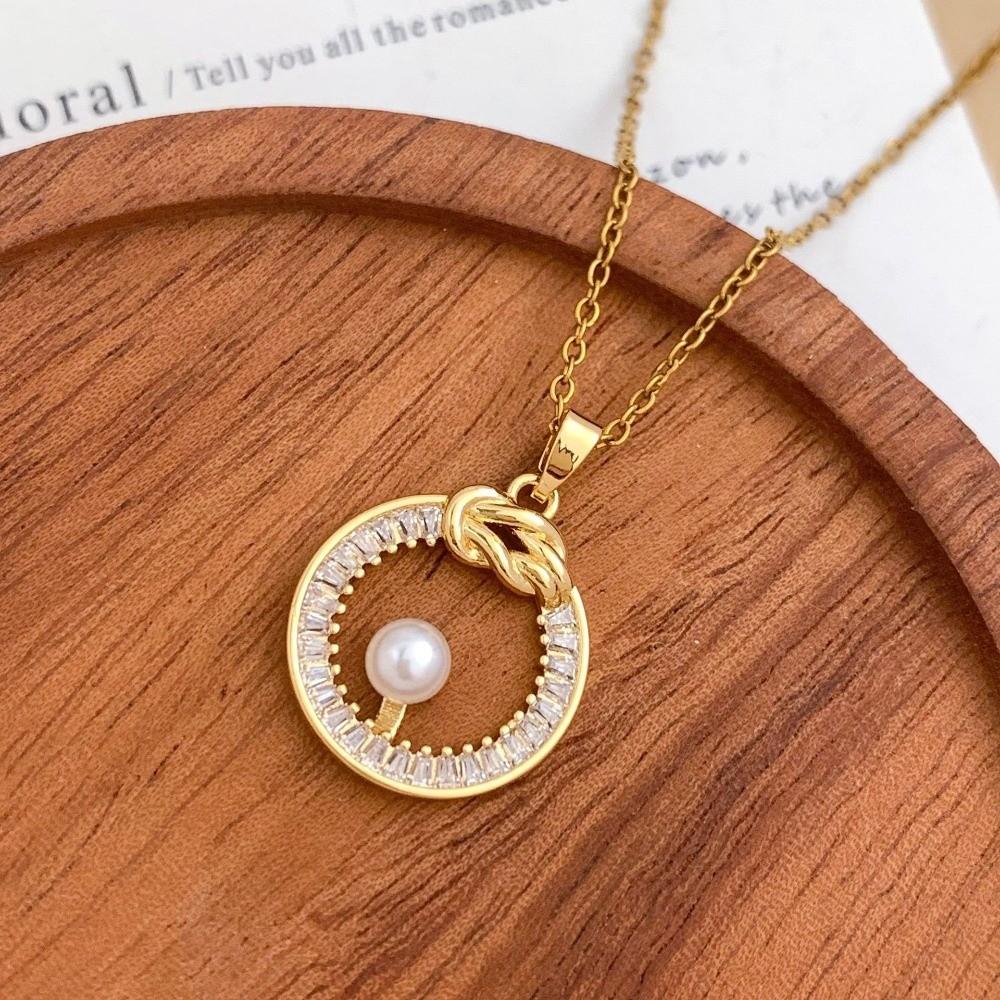 Pearl Ring Necklace for Women Clothing Accessories Sweater Chain Neck Chain  Valentine's Day gift