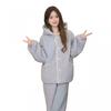 Womens Winter Hooded Pajama Set Thick Warm Fleece Loungewear Home