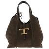 Tods T Timeless Merkelogo Gullfarget Beslag Kalveskinn Toteveske Handlenett Håndveske Mini Dame Tote Brun XBWTSBA9100P3AS808