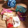 Container Purse Silk Embroidery Floral Coin Purse Snap Handmade Chinese Buckle Wallet Jewelery Bag Handbags Jewelery Storage