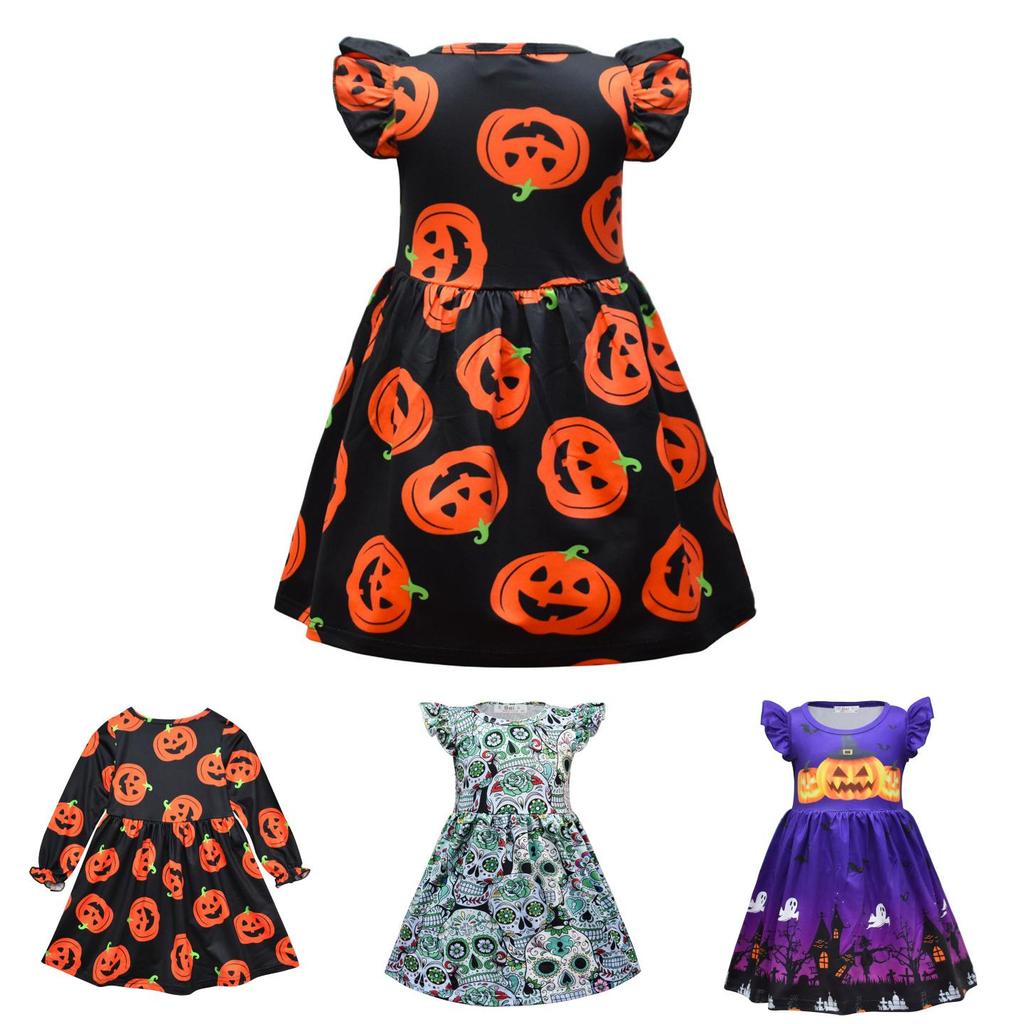 Girls Princess The Nightmare Before Christmas Dress Halloween Cosplay Skirt