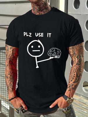 Veuillez l'utiliser T-shirt en coton pour hommes Marque de luxe Mode Grande taille Haut Décontracté Manches courtes Streetwear Imprimé classique Nouveau T-shirt 4XL