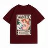Unisexs Clothing New 100 Cotton Breathable Summer TShirt One Piece Nami Wanted Print Casual Streetwear Unisexs Tops