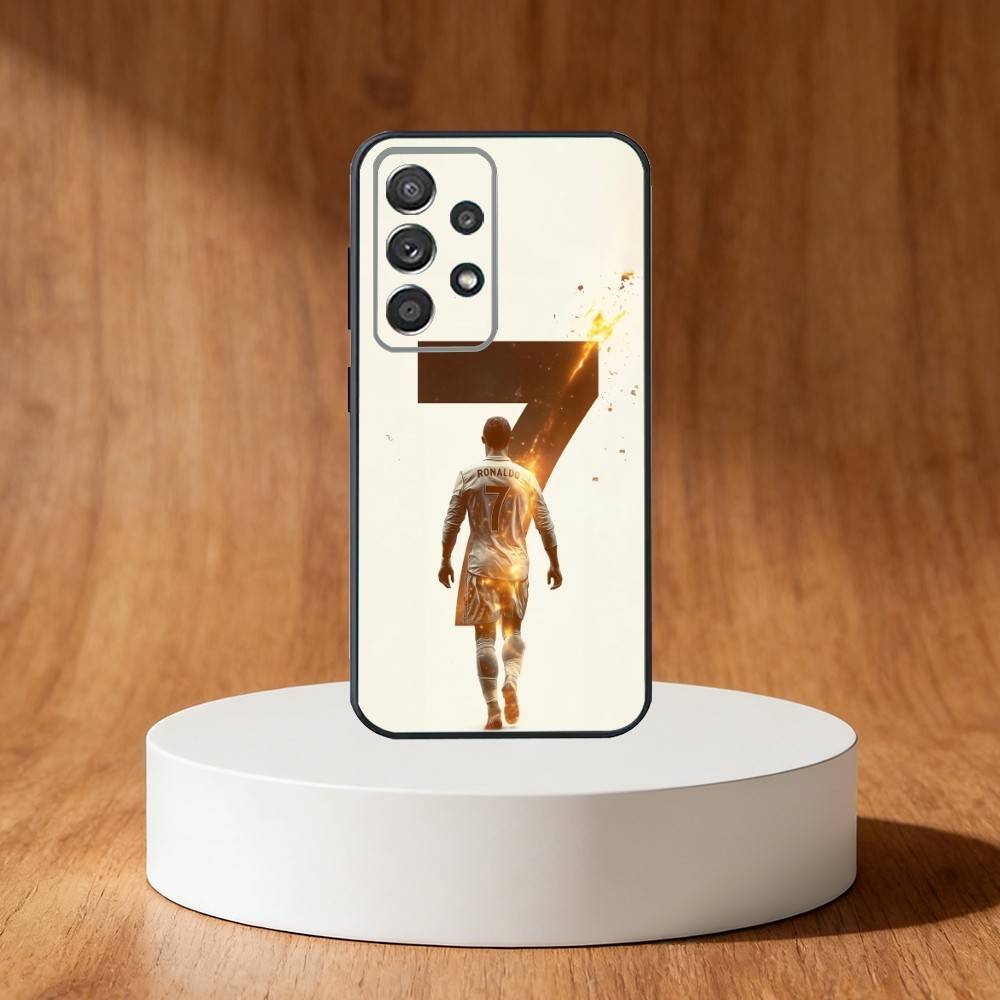 F-Football C-CR7 R-Ronaldo 7 Phone Case For Samsung S25,S24,S21,S22,S23,S30,Ultra,S20,Plus,Fe,Note,10,9,5G Black Cover