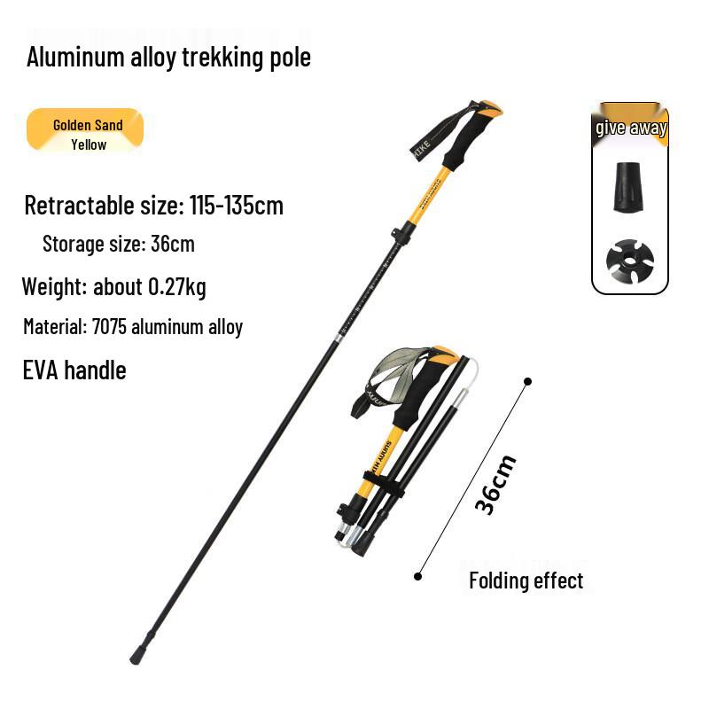 Aluminum Alloy Folding Trekking Pole 5-Section