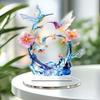 2D Flat Acrylic Hummingbird Decoration, Indoor and Outdoor Decoration - No Battery/electricity Required, Free Day Decoration, Shop Decoration, Dur