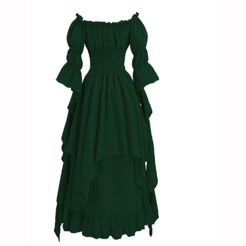 Lace Flared Sleeve Retro Gothic Dress Cosplay Prom Princess