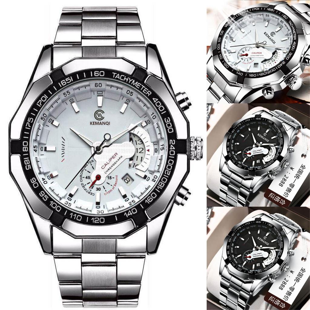 Vanntett lysende løpevekkerklokke for menn