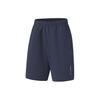 Li Ning Fitness Series Solid Color Mid Waist Loose Straight Leg Sports Shorts Men Shorts Ink-Blue AKSU785-4