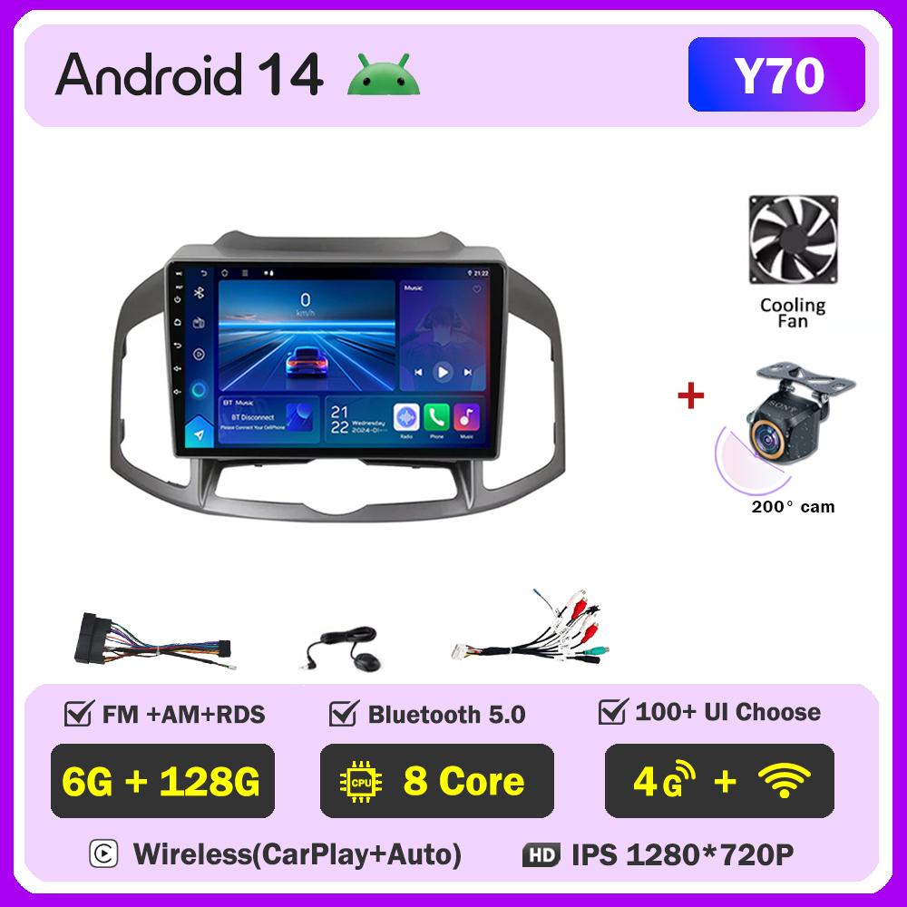 Android 14 For Chevrolet Captiva 1 2011 - 2016 Stereo Head Unit Mirror Link GPS Navigation Autoradio Gps Car Intelligent Systems